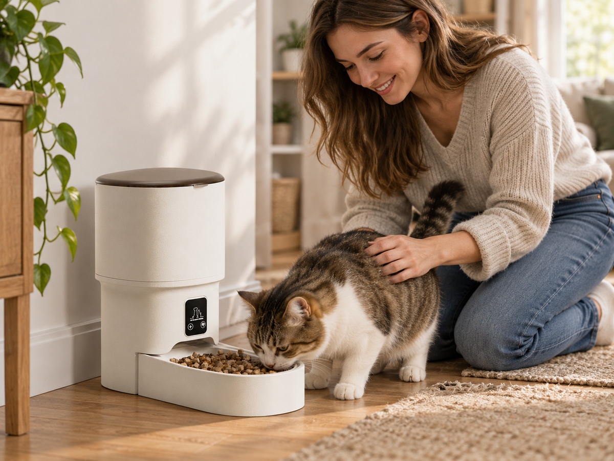 πΎ Smart Automatic Feeder | Durable ABS Home | Pet-Parent Minimalism