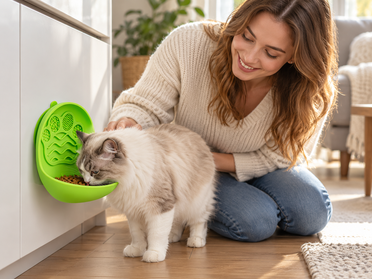 πΎ Slow Feeder | Food-Grade Silicone Mealtime | Playful Paw Texture