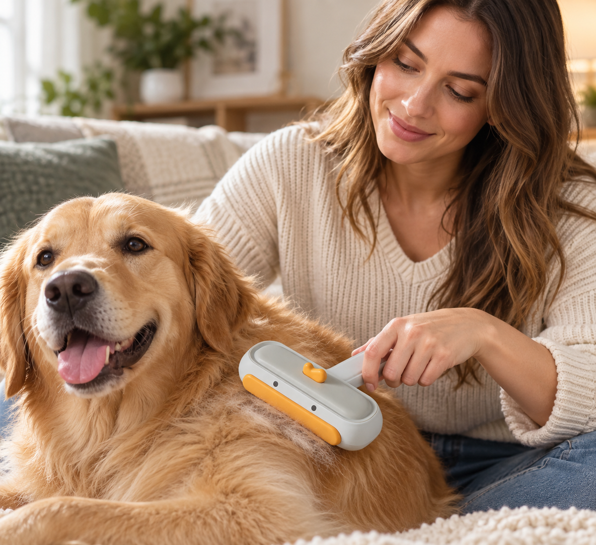 β¨ Pet Grooming Tool | ABS Hair Remover | Home Care Essential | Gift For Pet Owners | Clean Brush Design