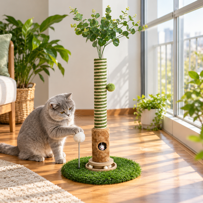 🌿 Cat-Lovers | Sisal Indoor Scratching Tree | Playful Garden Design