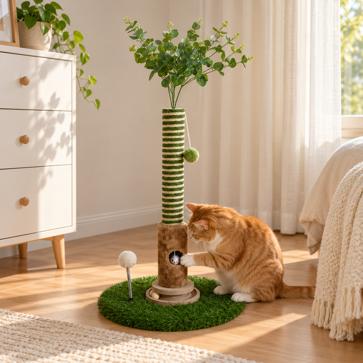 🌿 Cat-Lovers | Sisal Indoor Scratching Tree | Playful Garden Design