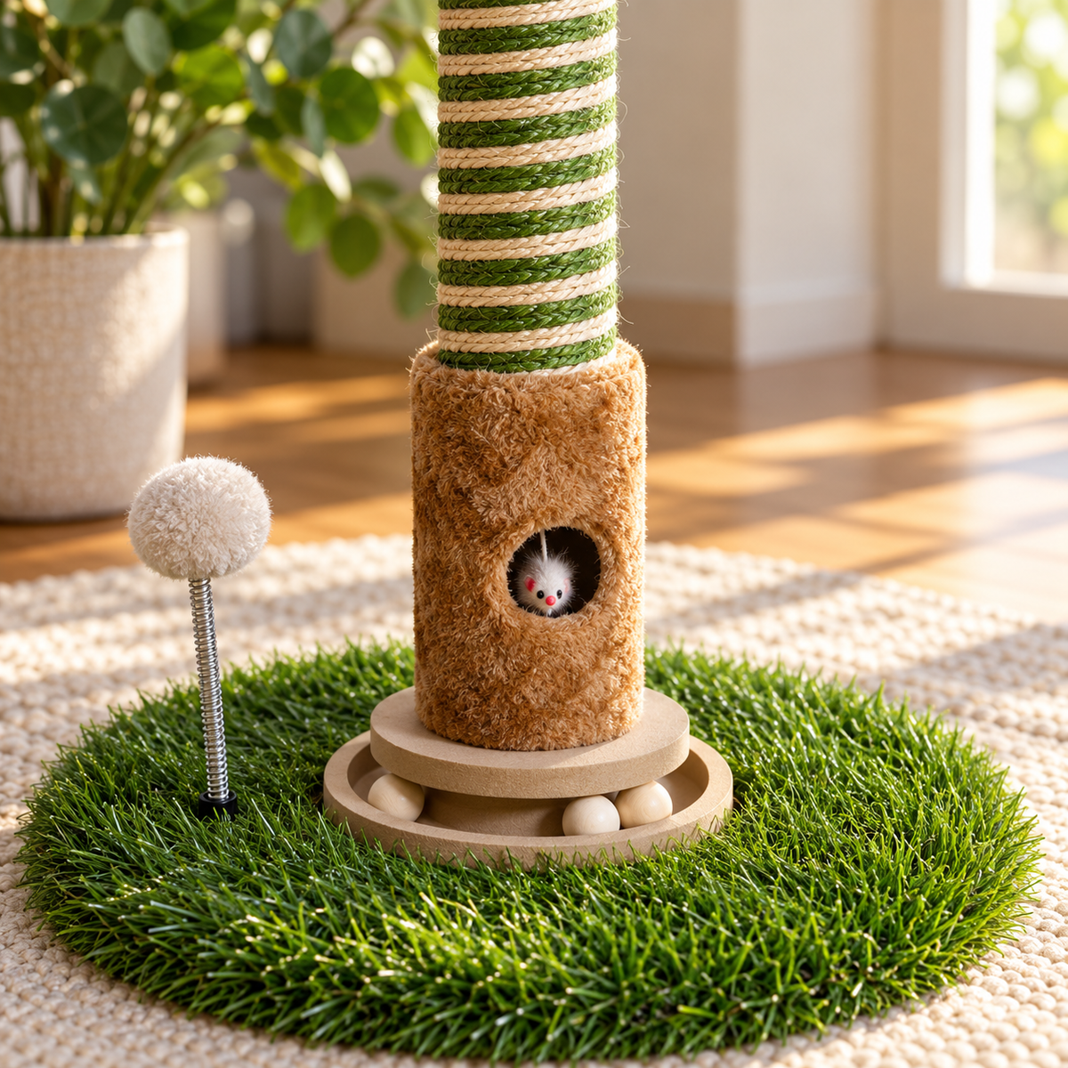 🌿 Cat-Lovers | Sisal Indoor Scratching Tree | Playful Garden Design
