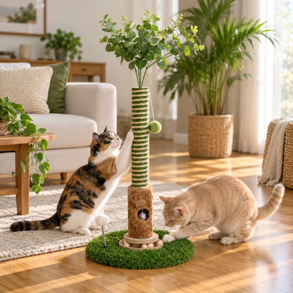 🌿 Cat-Lovers | Sisal Indoor Scratching Tree | Playful Garden Design